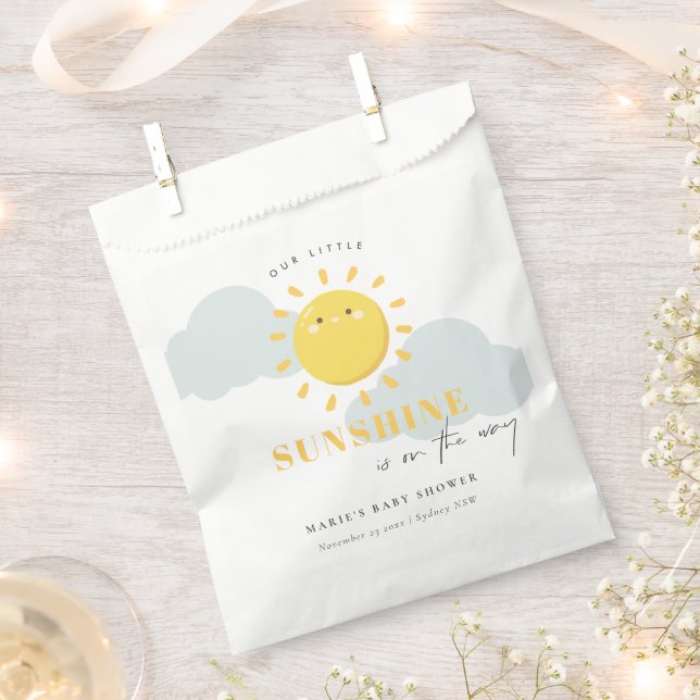 Niedlich unsere kleine gelbe Babydusche Geschenktütchen (Ausgeschnitten)