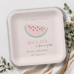 Niedlich unsere kleine Melone Pastel Rosa jedes Al Pappteller<br><div class="desc">Für weitere Anpassungen oder andere passende Artikel kontaktieren Sie mich bitte unter yellowfebstudio@gmail.com</div>
