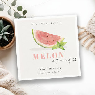Niedlich unsere kleine Melone Wasserfarbe jedes Al Serviette