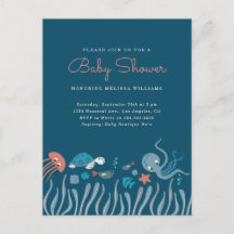 Niedlich unter dem Meer Critters Babydusche