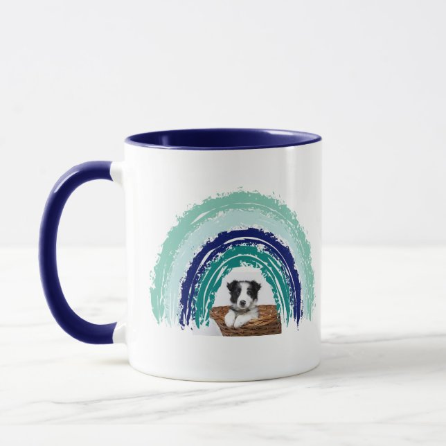 Niedlich unter dem Rainbow-Pet-Foto Tasse (Links)