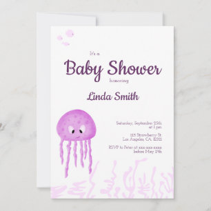 Niedlich unter der Sea Girl Baby Dusche Einladung