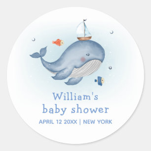Niedlich unter der Wiege Nautica Babydusche Runder Aufkleber