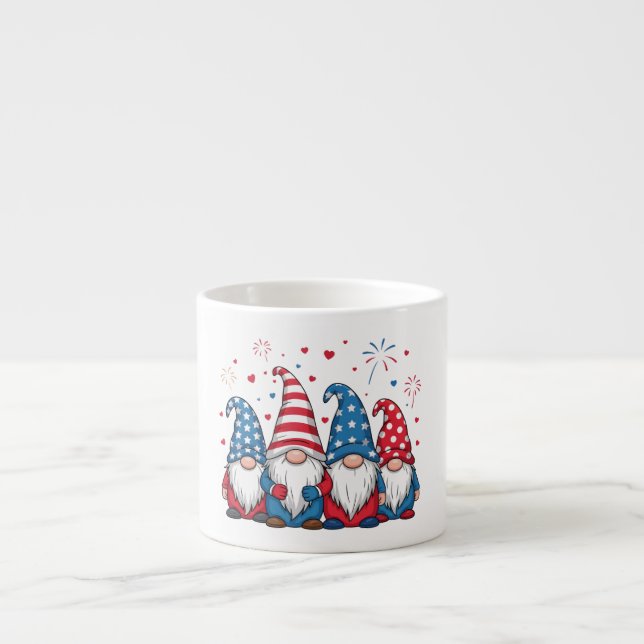 Niedlich USA Gnomes Cartoon-68123 Espressotasse (Vorderseite)