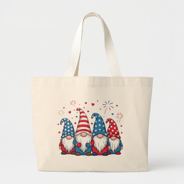 Niedlich USA Gnomes Cartoon-68123 Jumbo Stoffbeutel (Vorne)