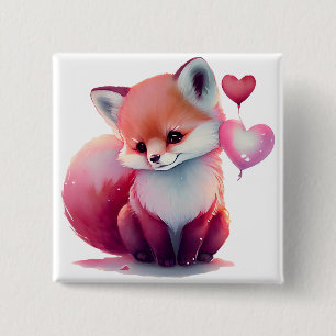 Niedlich Valentine Fox Button