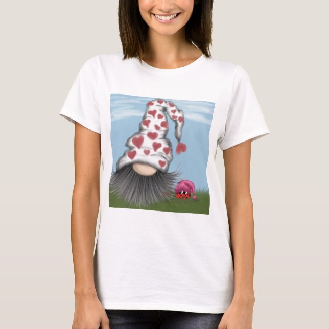 Niedlich Valentine Gnome T-Shirt (Vorderseite)
