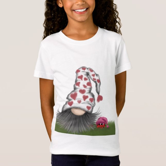 Niedlich Valentine Gnome T-Shirt (Vorderseite)