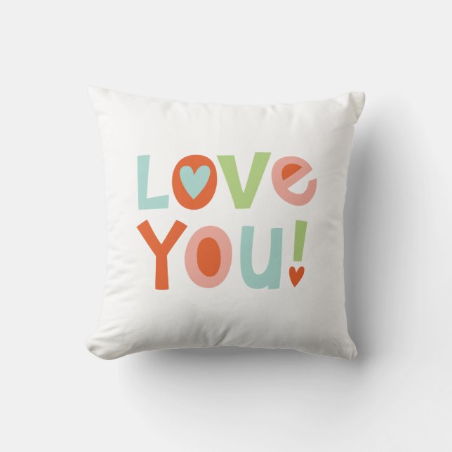 Niedlich Valentine I Liebe Sie Kissen werfen (Vorderseite)