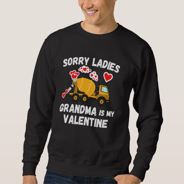 Niedlich Valentine S Day Grandson Cement Mixer Kid Sweatshirt (Vorderseite)