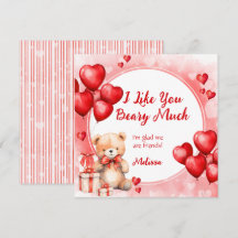 Niedlich Valentine Teddy mit Red Hearts Klassenzim