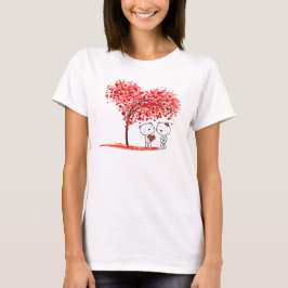 Niedlich Valentine Wasserfarbe Künstlerisch Persön T-Shirt