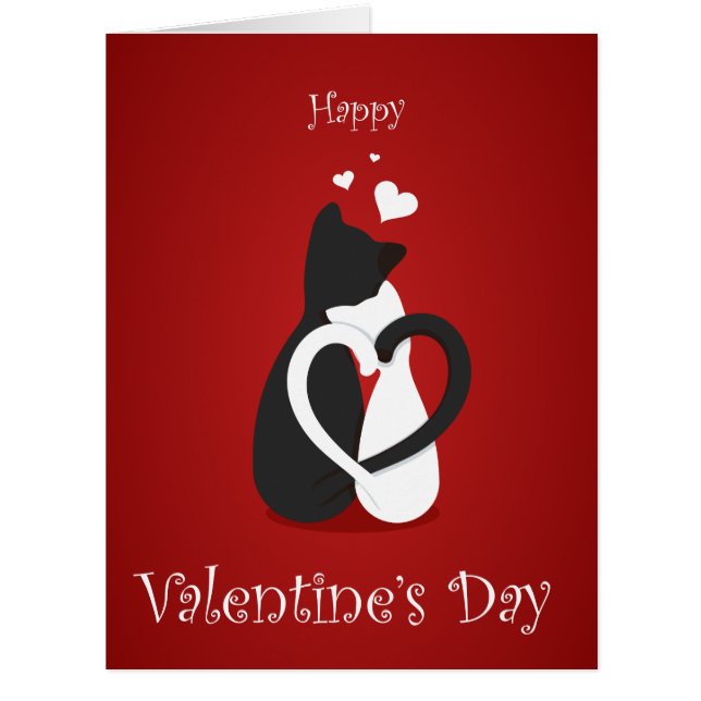 Niedlich Valentinstag Katzen Liebe (Vorderseite)