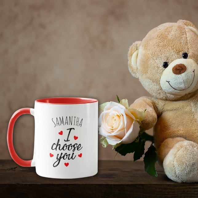 Niedlich Valentinstag Personalisierter Name Tasse (Von Creator hochgeladen)