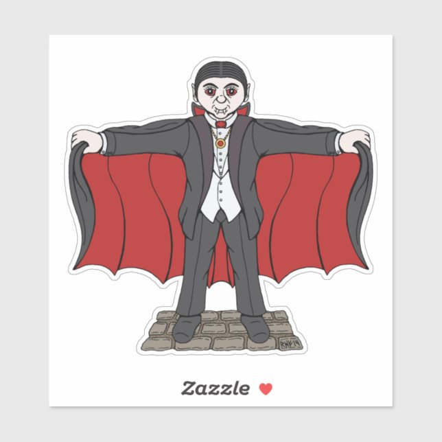 Niedlich Vampire/Dracula Aufkleber (Blatt)