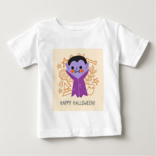 Niedlich Vampire Dracula Halloween Baby T-shirt