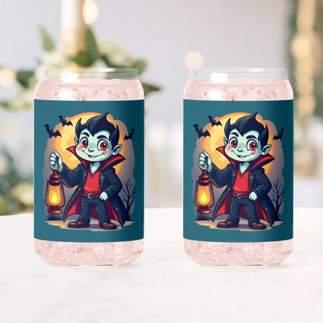 Niedlich Vampire mit Lantern Kawaii Halloween Dosenglas (Insitu (Hochzeit))