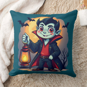 Niedlich Vampire mit Lantern Kawaii Halloween Kissen