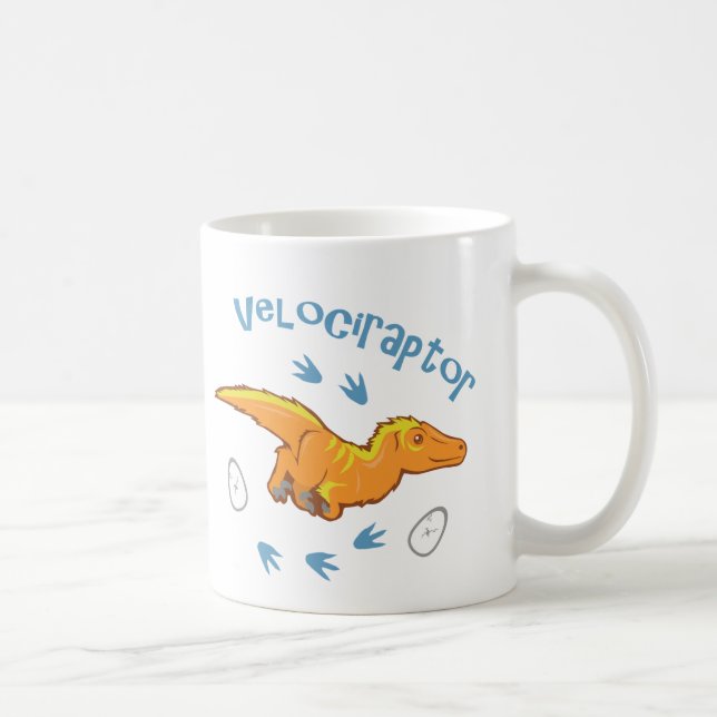 Niedlich Velociraptor Kaffeetasse (Rechts)