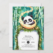 Niedlich verzauberte Pastel Panda zum Geburtstag