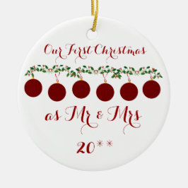 Niedlich verzieren unser erstes Weihnachten Keramikornament