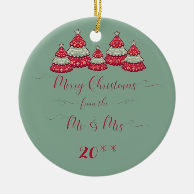 Niedlich verzieren unser erstes Weihnachten Keramikornament (Vorne)