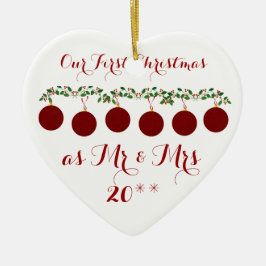 Niedlich verzieren unser erstes Weihnachten Keramikornament