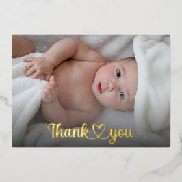 Niedlich Vielen Dank für Ihr Herz New Baby Dusche Folieneinladung