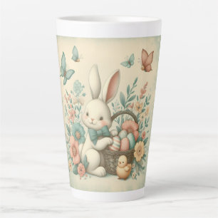 Niedlich, Vintag Osterhasen und Küken Milchtasse