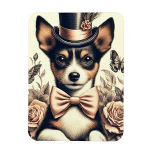 Niedlich Vintag Toy Fox Terrier Magnet