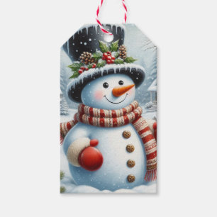 Niedlich, Vintag/Whimsischer Weihnachts-/Wintersch Geschenkanhänger