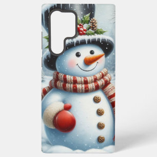 Niedlich, Vintag/Whimsischer Weihnachts-/Wintersch Samsung Galaxy Hülle
