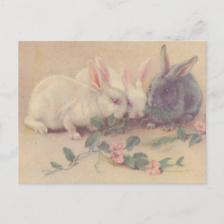 Niedlich Vintage Bunnies Postkarte