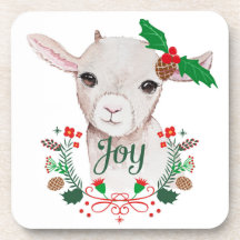 Niedlich Vintage Christmas Baby Goat - Joy