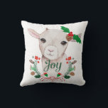 Niedlich Vintage Christmas Baby Goat - Joy Kissen<br><div class="desc">Niedlich Vintage Christmas Baby Goat - Joy Zwarf Pygmy Kid Lamb</div>