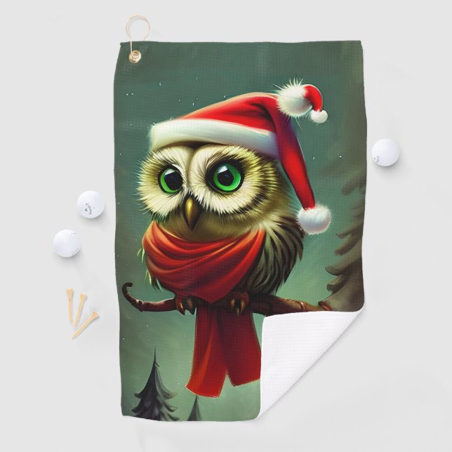 Niedlich Vintage Weihnachtsfeiern Golfhandtuch (Insitu)