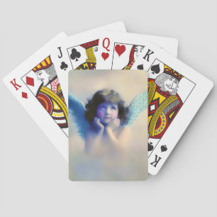 Niedlich Vintager Angel Spielkarten