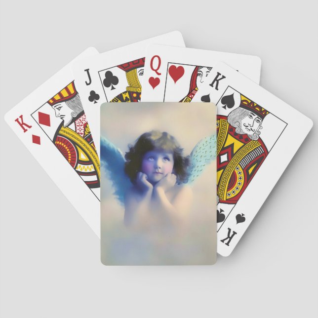 Niedlich Vintager Angel Spielkarten (Rückseite)
