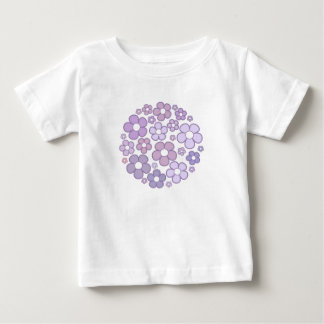 Niedlich-violette Blumen Baby T-shirt