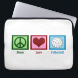 Niedlich Volleyball Laptopschutzhülle<br><div class="desc">Peace Liebe Volleyball. Ich hebe Volleyball.</div>