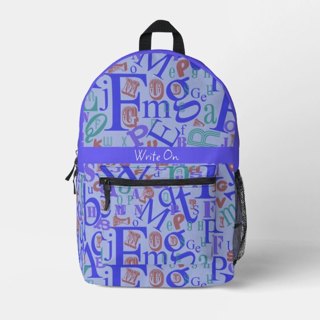Niedlich Von A bis Z Alphabet Fun-Schrift Bedruckter Rucksack (Vorderseite)