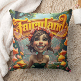 Niedlich Wacky Funny Fairy in Fairyland Kissen