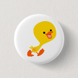 Niedlich Walking Cartoon Duckling Button Abzeichen