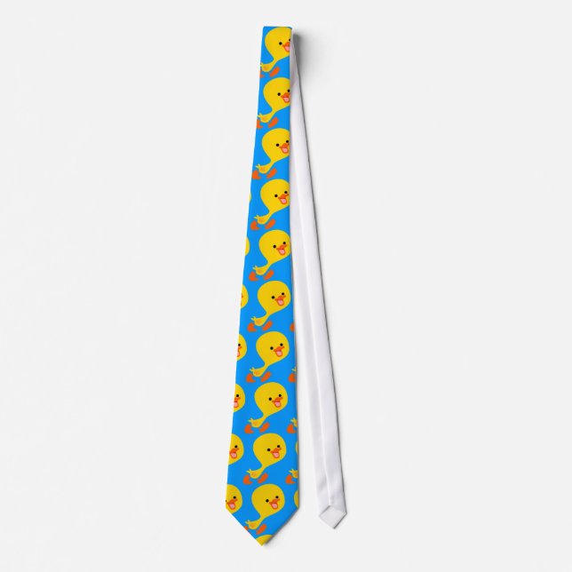 Niedlich Walking Cartoon Duckling Krawatte (Vorderseite)