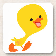 Niedlich Walking Cartoon Duckling Untersetzer Set