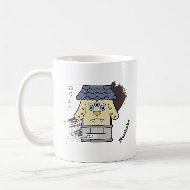 Niedlich Wall Monster Nurikabe - Spaß Yokai Kaffeetasse (Links)