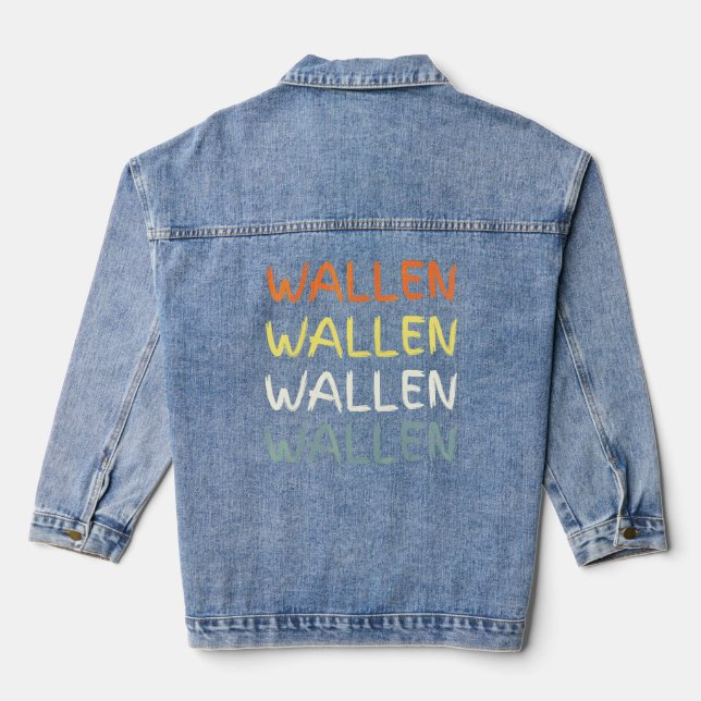 Niedlich Wallen Merch Outfit Jeansjacke (Rückseite)