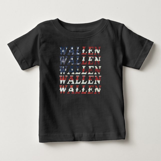 Niedlich Wallen Shirt American Flag Red White T -  (Vorderseite)