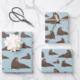 Niedlich Walrus Pattern Geschenkpapier Set