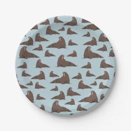 Niedlich Walrus Pattern Pappteller